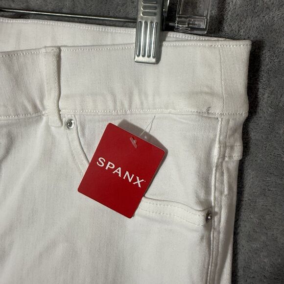 NWT Spanx Pants Women XL Flare Jeans White Stretch Pull On 20349R Slimming - Picture 5 of 12